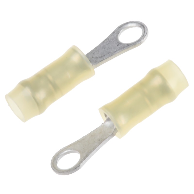 1 Box of 1000 - TE Connectivity, PIDG Insulated Ring Terminal, M2 Stud Size, 0.1mm² to 0.3mm² Wire Size, Yellow
