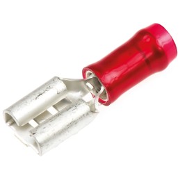 1 Box of 1000 - TE Connectivity PIDG FASTON .250 Red Insulated Female Spade Connector, Receptacle, 6.35 x 0.81mm Tab Size, 0.3mm