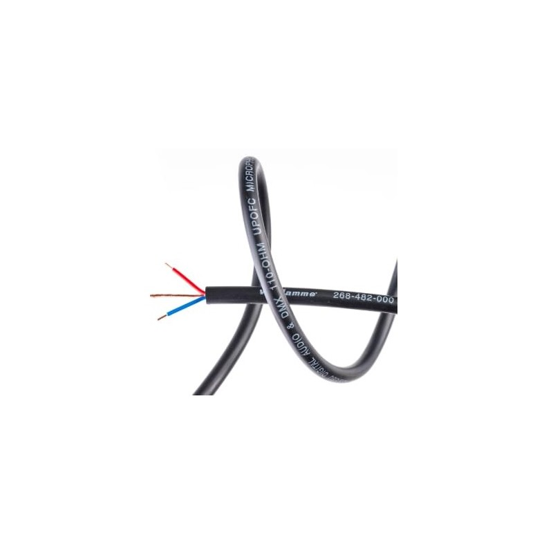 1 Reel of 1 - Van Damme Screened 5 Core, 0.14 mm² CSA, 6.2mm od, 100m, Black