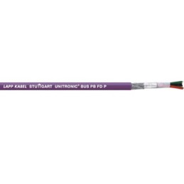 1 Reel of 100 M - Lapp UNITRONIC BUS PB FD P Data Cable, 2 Cores, 0.25 mm², Screened, 100m, Purple PUR Sheath, 24 AWG