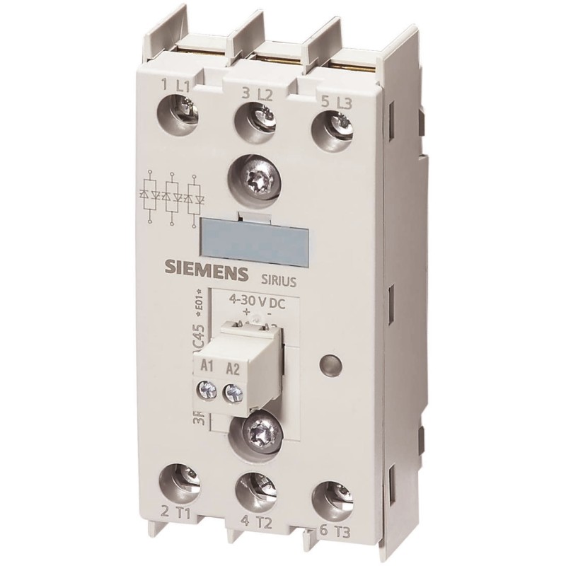 1 pcs - Siemens Solid State Relay, 55 A Load, Panel Mount, 600 V Load, 30 V dc Control