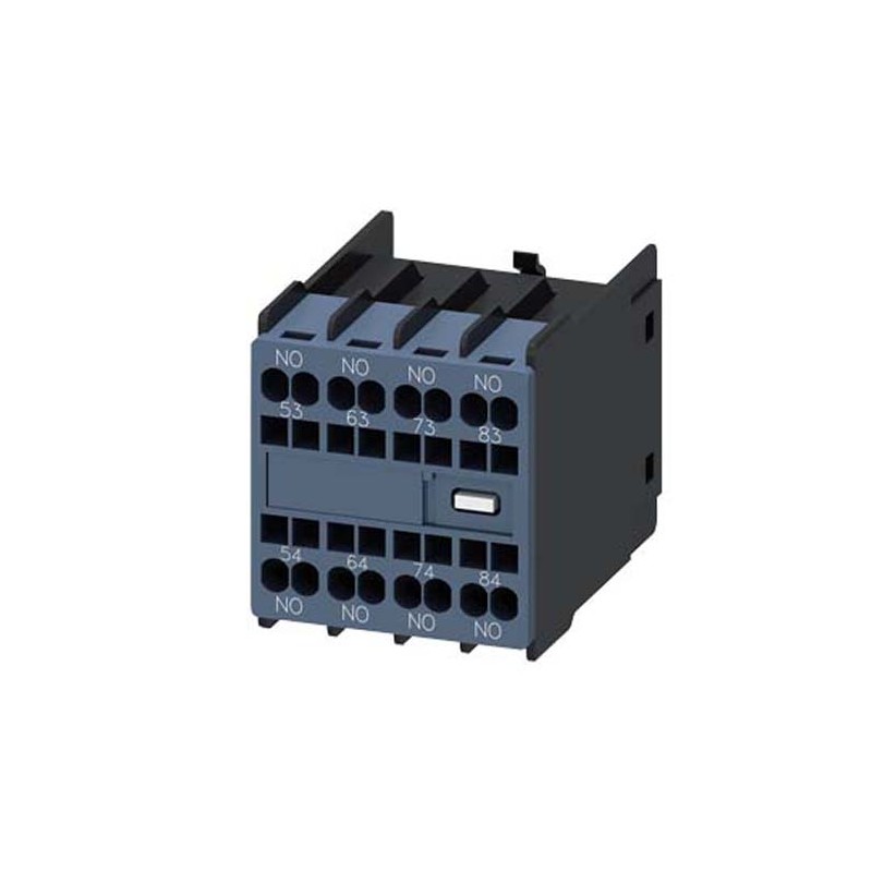 1 pcs - Siemens Auxiliary Switch Block, 4 Contact, 4NO, Snap-On, Sirius Innovation
