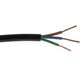 1 Reel of 100 M - RS PRO 3 Core Power Cable, 1 mm², 100m, Black PVC Sheath, 3183Y, 300 V, 500 V