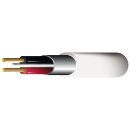 1 Reel of 100 M - Prysmian 2 Core Power Cable, 2.5 mm², 100m, White, Fire Performance, 27 A, 500 V
