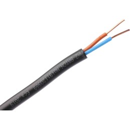 1 Reel of 100 M - RS PRO 2 Core Power Cable, 1.5 mm², 100m, Black PVC Sheath, 24 A, 600 V