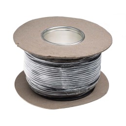 1 Reel of 100 M - Hew Heinz Eilentropp SIFF Series Black 1.1 mm² Hook Up Wire, 17 AWG, 516/0.05 mm, 100m, Silicone Insulation