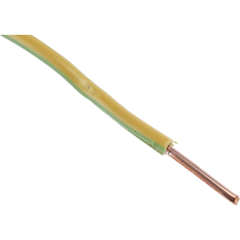 1 Reel of 100 M - RS PRO Green/Yellow 4 mm² Hook Up Wire, 100m