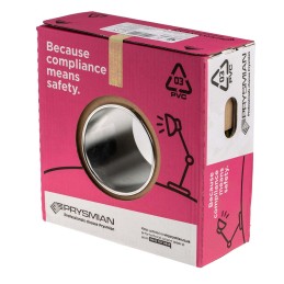 1 Reel of 100 M - Prysmian 6491X Series Green/Yellow 6 mm² Hook Up Wire, 7/1.04 mm, 100m