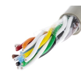 1 Reel of 100 M - Alpha Wire Multicore Data Cable, 6 Pairs, 0.23 mm², 12 Cores, 24 AWG, Unscreened, 100m, Grey Sheath