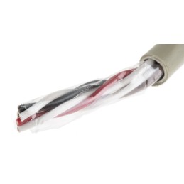 1 Reel of 100 M - Alpha Wire Twisted Pair Data Cable, 3 Pairs, 0.23 mm², 6 Cores, 24 AWG, Unscreened, 100m, Grey Sheath