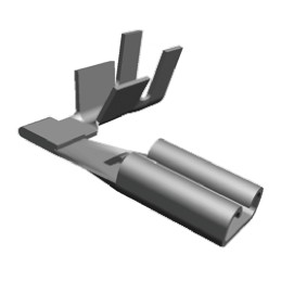 1 Reel of 12000 - TE Connectivity FASTON .110 Uninsulated Female Spade Connector, Flag Terminal, 2.79 x 0.81mm Tab Size, 0.3mm² 