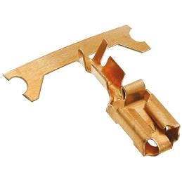 1 Reel of 1500 - TE Connectivity Positive Lock .250 Mk I Uninsulated Female Spade Connector, Receptacle, 6.35 x 0.81mm Tab Size,