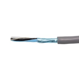 1 Reel of 152 M - Alpha Wire Twisted Pair Data Cable, 1 Pairs, 0.35 mm², 2 Cores, 22 AWG, Screened, 152m, Grey Sheath