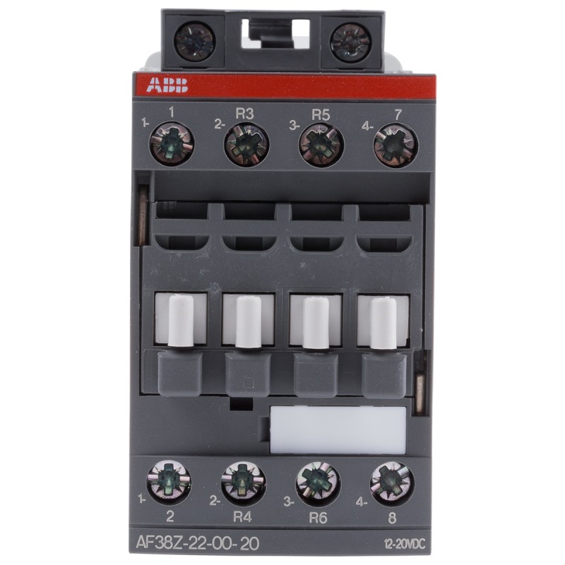 1 pcs - ABB AF Series Contactor, 12 V dc Coil, 4-Pole, 55 A, 18.5 kW, 2NO + 2NC, 690 V ac