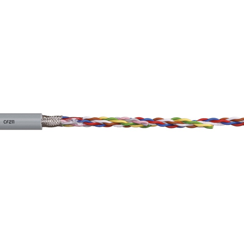 1 Reel of 25 M - Igus chainflex CF211 Data Cable, 12 Cores, 0.5 mm², Screened, 50m, Grey PVC Sheath, 20 AWG