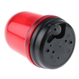 1 pcs - Werma BM 828 Series Red Flashing Beacon, 230 V ac, Base Mount, Xenon Bulb, IP65