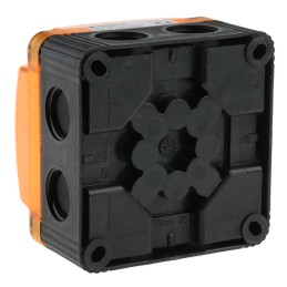 1 pcs - Werma BWM 853 Series Yellow Double Flashing Beacon, 24 V dc, Surface Mount, Wall Mount, LED Bulb, IP67