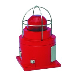 1 pcs - Eaton HAC SM87HXBA Series Red Flashing Beacon, 24 V, Base Mount, Xenon Bulb