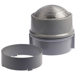 1 pcs - Werma BWM 890 Series Red Steady Beacon, 115 - 230 V ac, Base Mount, LED Bulb, IP65