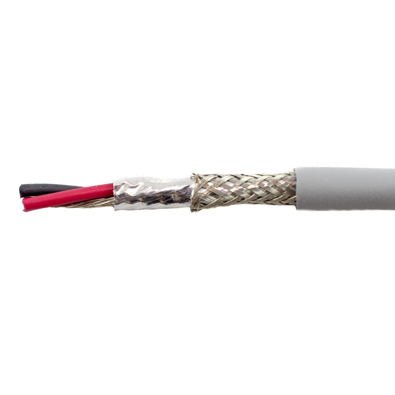 1 Reel of 30 M - Alpha Wire Twisted Pair Data Cable, 2 Pairs, 0.241 mm², 4 Cores, 24 AWG, Screened, 30m, Grey Sheath