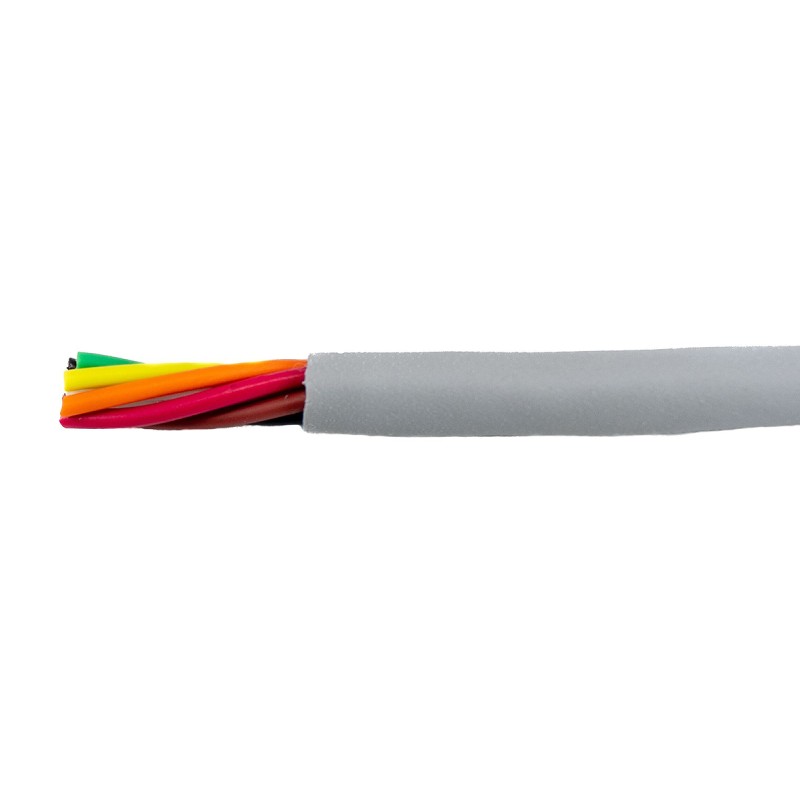 1 Reel of 30 M - Alpha Wire EcoCable Mini Control Cable, 6 Cores, 0.38 mm², ECO, Unscreened, 30m, Grey mPPE Sheath, 22 AWG