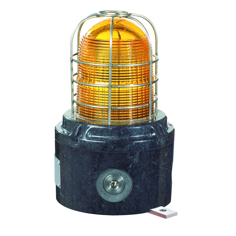 1 pcs - Eaton HAC LD15 Series Yellow Beacon, 12-48 V, Direct Mount with Backstrap, LED Bulb