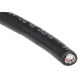 1 Reel of 30 M - Alpha Wire Xtra-Guard 4 Control Cable, 3 Cores, 0.35 mm², Screened, 30m, Black TPE Sheath, 22 AWG