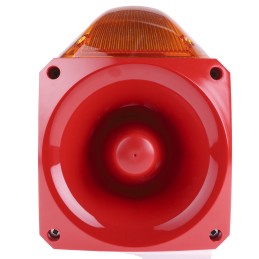 1 pcs - Klaxon Nexus Series Amber Sounder Beacon, 110 V ac, 230 V ac, Wall Mount, 110dB at 1 Metre