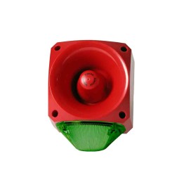 1 pcs - Klaxon Green Sounder Beacon, 110 V ac, 230 V ac, IP66, 116dB at 1 Metre