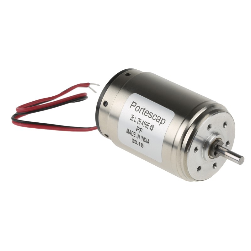 1 pcs - Portescap Brushed DC Motor, 11 W, 24 V dc, 21 mNm, 5600 rpm, 3mm Shaft Diameter