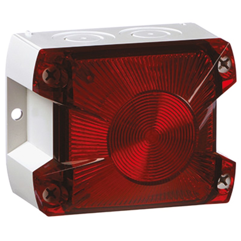 1 pcs - Pfannenberg PY X-S-05 Series Red Flashing Beacon, 24 V dc, Panel Mount, Xenon Bulb