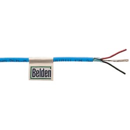 1 Reel of 304 M - Belden Screened 2 Core Line level Low Voltage signal Cable, 0.33 mm² CSA, 3.61mm od, 304m, Blue