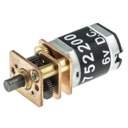 1 pcs - RS PRO Brushed Geared DC Motor, 0.46 W, 6 V dc, 202 g.cm, 145 rpm, 3mm Shaft Diameter