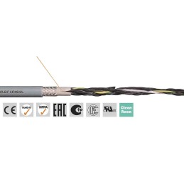 1 Reel of 50 M - Igus chainflex CF140.UL Control Cable, 7 Cores, 1 mm², Screened, 10m, Grey PVC Sheath, 17 AWG