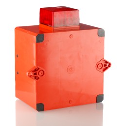 1 pcs - Clifford & Snell YL80 Series Red Sounder Beacon, 24 V dc, IP66, Side Mount, 116dB at 1 Metre
