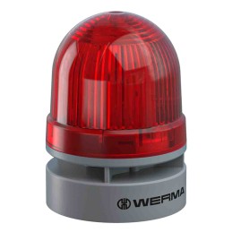 1 pcs - Werma EvoSIGNAL Mini Series Red Sounder Beacon, 24 V dc, IP66, Base Mount, 95dB at 1 Metre