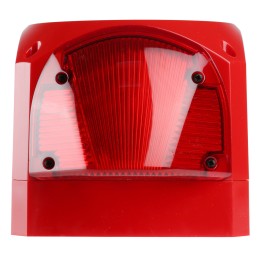 1 pcs - Klaxon PNC Series Red Sounder Beacon, 10 - 60 V dc, IP66, Side Mount, 120dB at 1 Metre