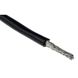 1 Reel of 50 M - TE Connectivity 2 Core Power Cable, 0.75 mm², 50m, Black Low Smoke Zero Halogen (LSZH) Sheath, 600 V