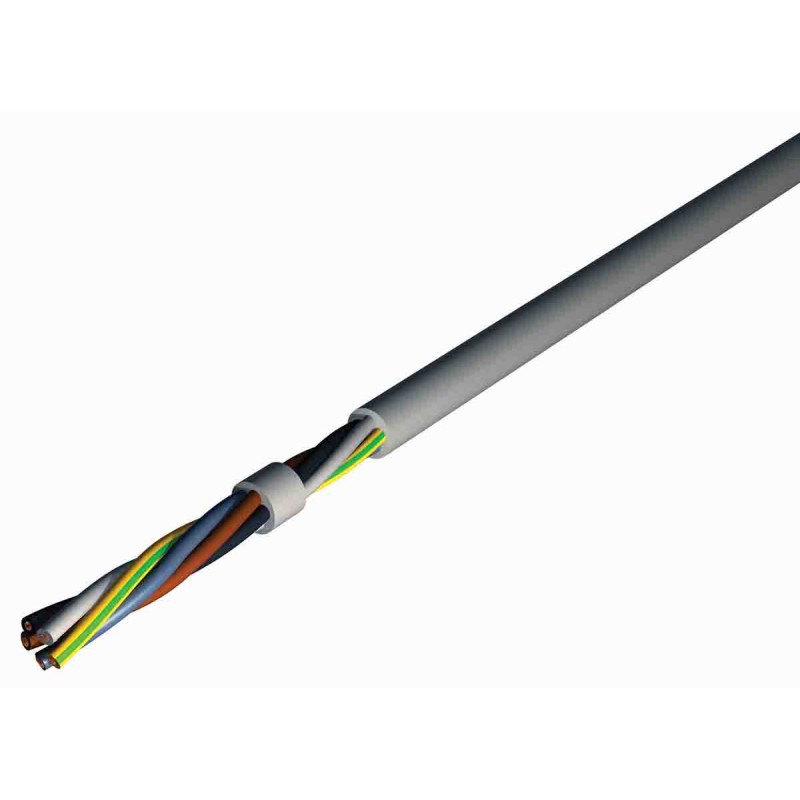 1 Reel of 50 M - RS PRO 3 Core Power Cable, 2.5 mm², 50m, Grey PVC Sheath, H05VVF, 16 A, 300/500 V