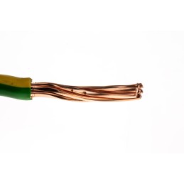 1 Reel of 50 M - RS PRO Green/Yellow 10 mm² Hook Up Wire, 7/1.35 mm, 50m