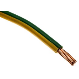 1 Reel of 50 M - RS PRO Green/Yellow 35 mm² Hook Up Wire, 7/2.52 mm, 50m