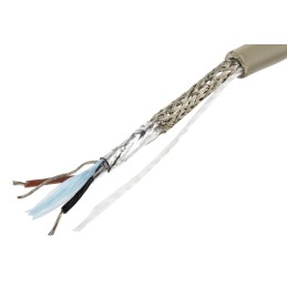 1 Reel of 50 M - Alpha Wire Multicore Data Cable, 0.56 mm², 2 Cores, 20 AWG, Screened, 50m, Grey Sheath