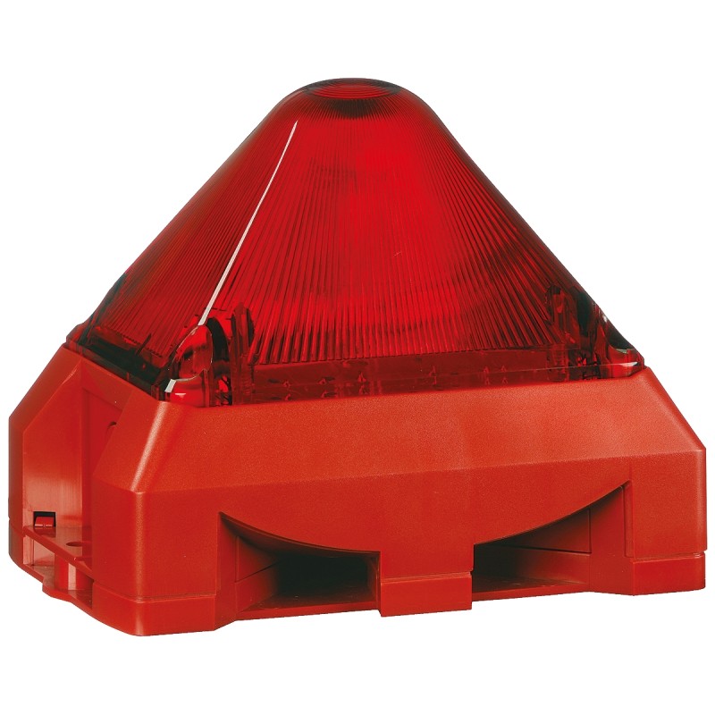 1 pcs - Pfannenberg PY X-MA-05 Series Red Sounder Beacon, 230 V ac, Base Mount, 100dB at 1 Metre