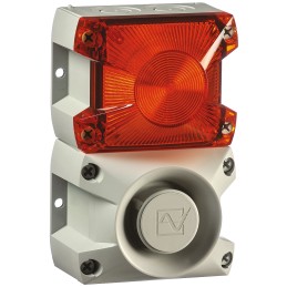 1 pcs - Pfannenberg PA X 1-05 Series Amber Sounder Beacon, 24 V dc, Base Mount, 100dB at 1 Metre