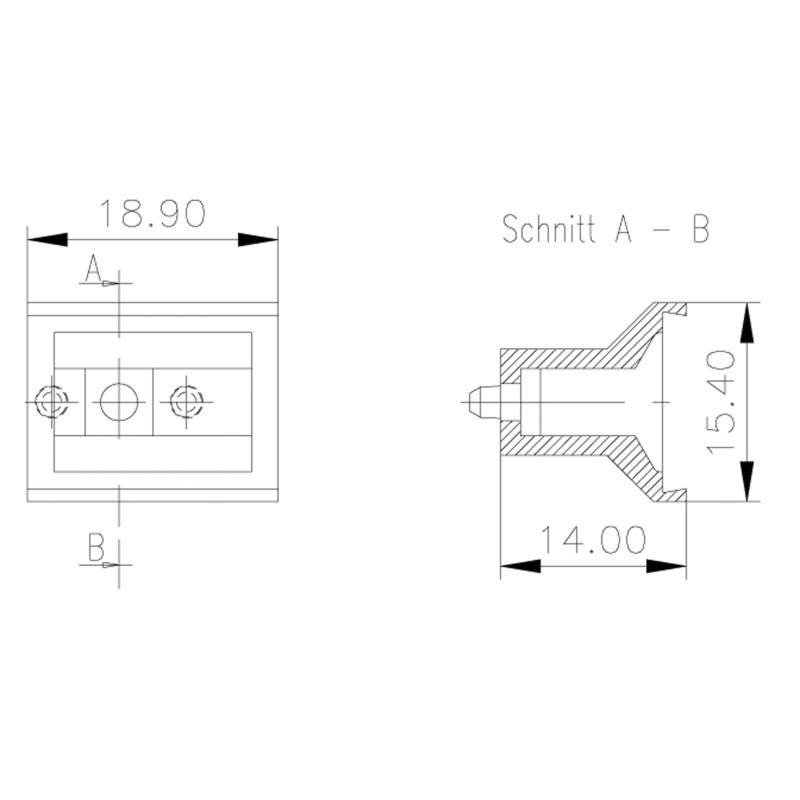 1 Bag of 10 - nVent SCHROFF Static Handle for Use with Plug In Unit, 18.9 x 14 x 15mm