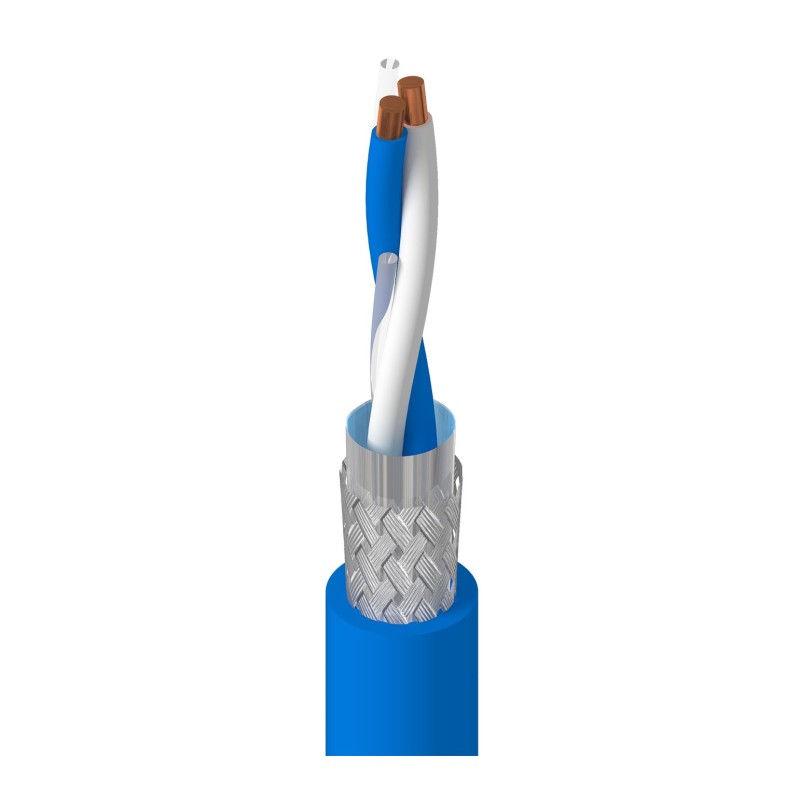 1 Reel of 500 M - Belden Ethernet Cable, Braid, Blue/White, 500m