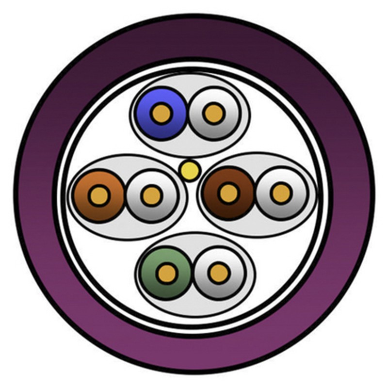 1 Reel of 500 M - Belden Cat6a Ethernet Cable, F/FTP, Blue LSZH Sheath, 500m, Low Smoke Zero Halogen (LSZH)