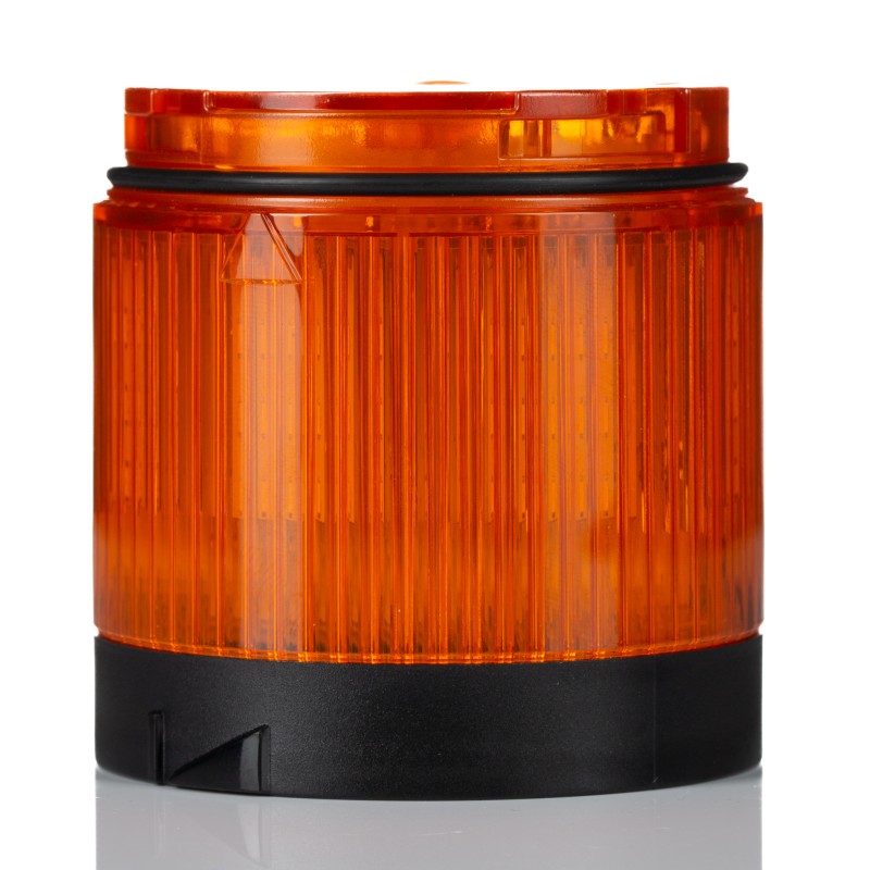 1 pcs - Allen Bradley 856T Series Amber Rotating Effect Beacon Tower, 24 V ac/dc, LED Bulb, AC, DC, IP66, IP67