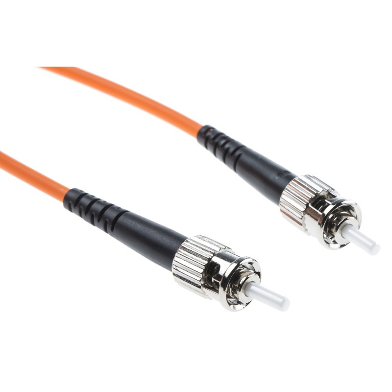 1 pcs - RS PRO ST to ST Duplex Multi Mode OM2 Fibre Optic Cable, 50/125μm, Orange, 3m