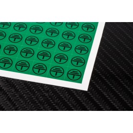 1 Bag of 100 - RS PRO Black/Green Vinyl Safety Labels, Symbol-Text 12.5 mm x 12.5mm